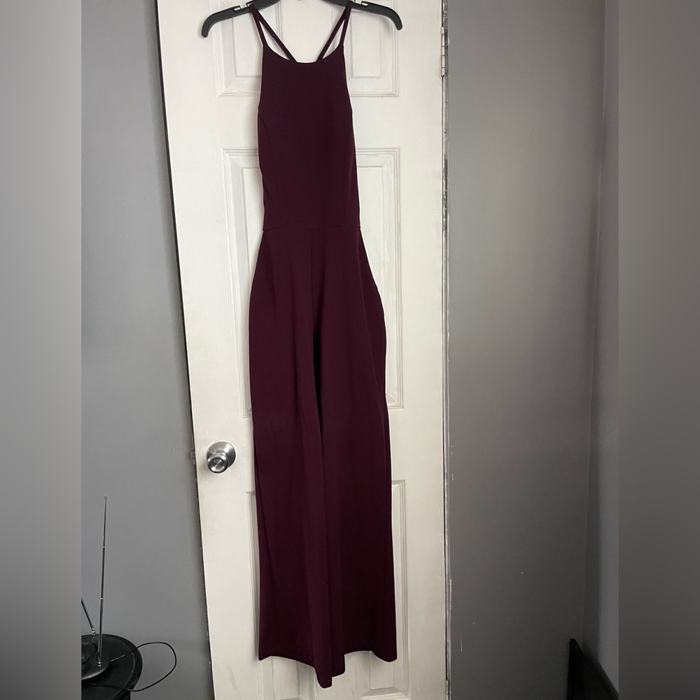 Speechless jumpsuit size: small color: burgundy